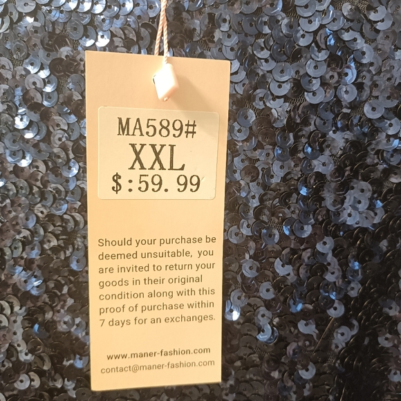 Sequin Navy Blue Prom / Cocktail Dress NWT - Picture 4 of 5